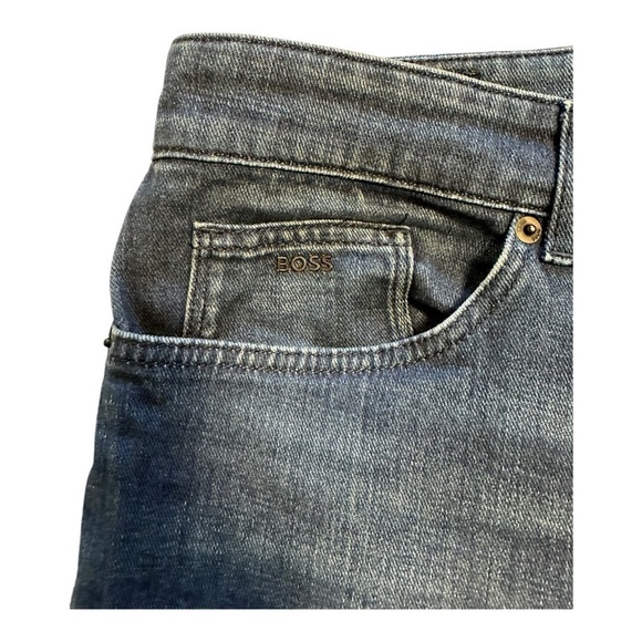 HUGO BOSS Maine Men’s Regular Fit Stretch Blue Jean Pants - Size 36/34 - Picture 3 of 16